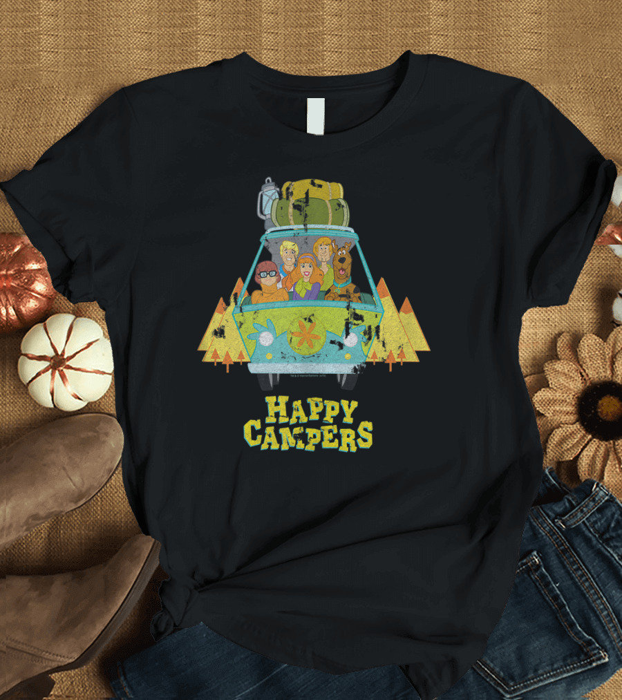 Scooby-Doo and Friends in the Mystery Machine Happy Campers Adventure T-Shirt