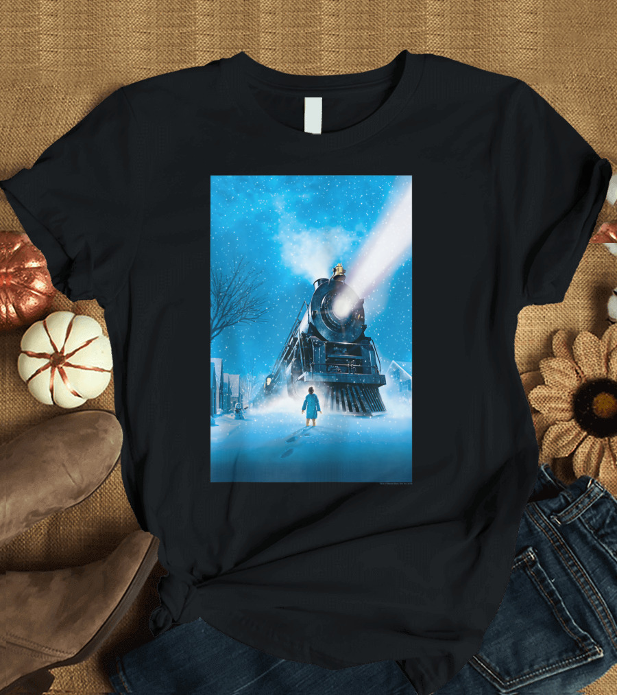 The Polar Express Train Adventure Snow Scene T-Shirt