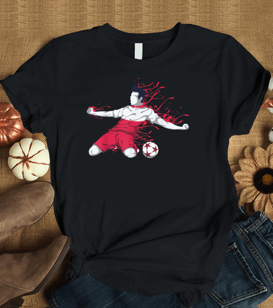 POLAND NATIONAL SOCCER TEAM JERSEY POLISH FOOTBALLER CELEBRATION WITH BALL T-Shirt