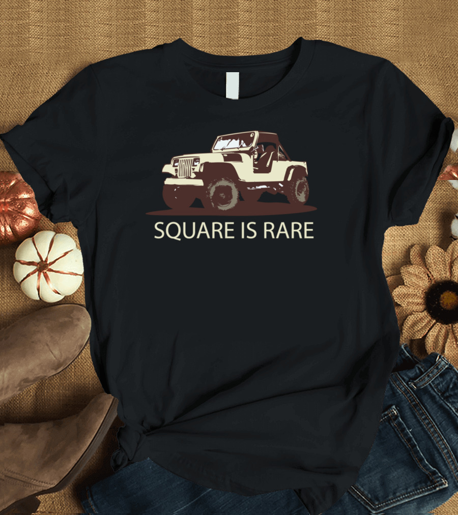 YJ Jeeps Square Is Rare Vintage Off-Road Vehicle T-Shirt