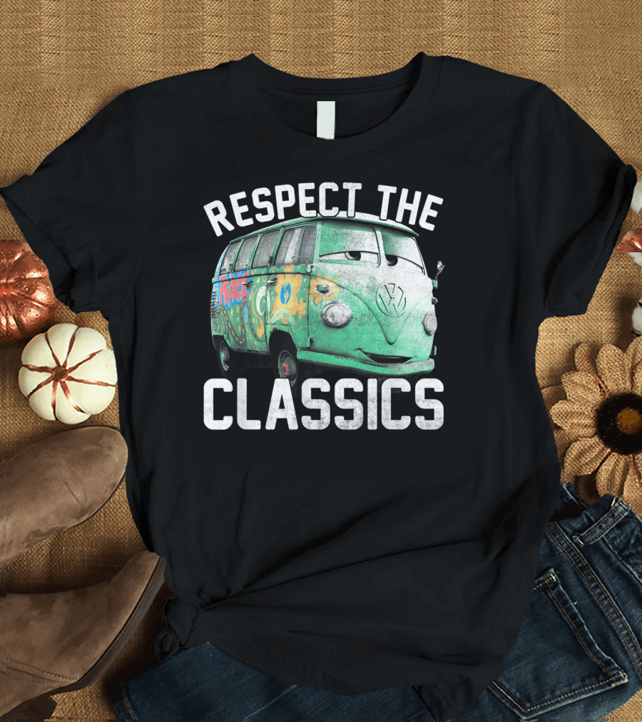 Disney Pixar Cars Fillmore Respect the Classics Vintage Bus T-Shirt