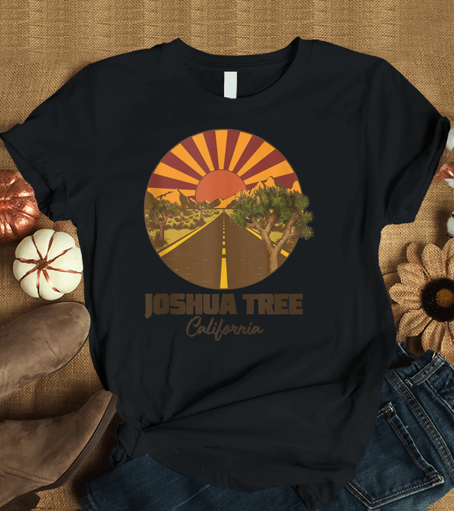 Joshua Tree California Sunset National Park Vintage Desert Scene T-Shirt