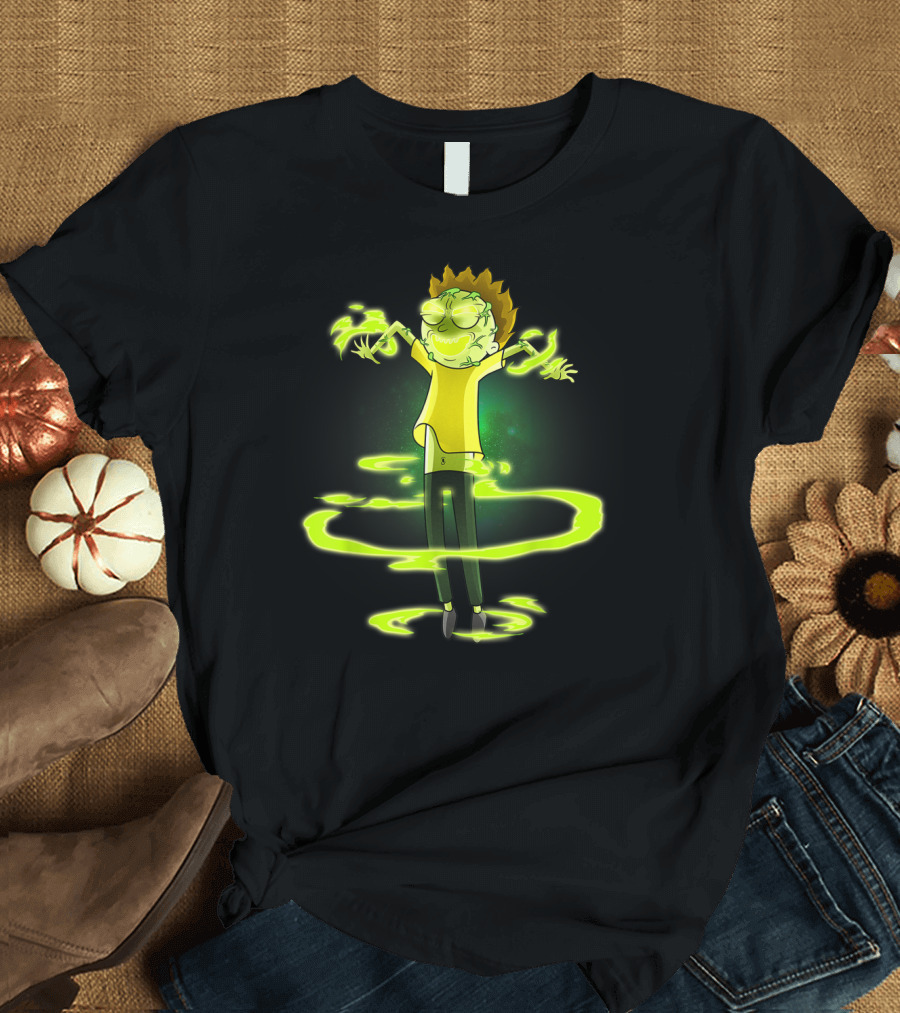 Mademark X Rick And Morty Possessed Glowing Morty T-Shirt