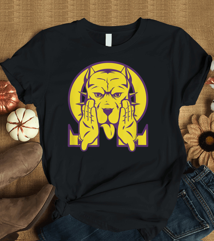 Omega Psi Phi Bulldog Purple Gold Atomic Dog Que T-Shirt