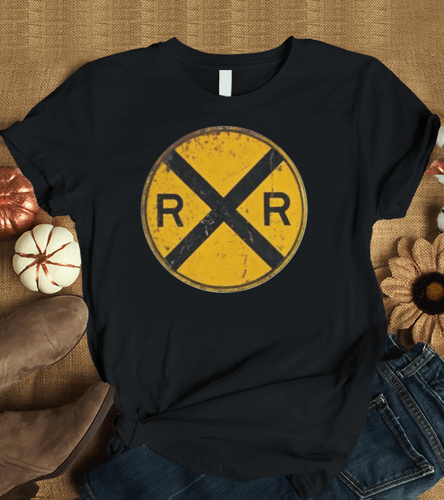 Railroad Crossing Sign RR 1935 Train Warning T-Shirt