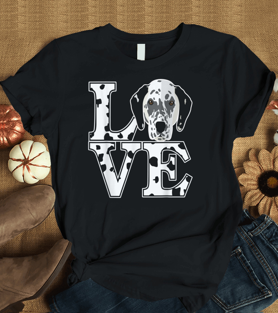Love My Dalmatian Dog Lover Spotted T-Shirt