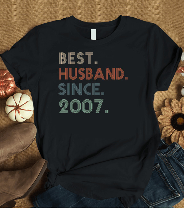T-Shirt: Best Husband Since 2007 12th Wedding Anniversary T-Shirt Best Husband Since 2007 12th Wedding Anniversary T-Shirt