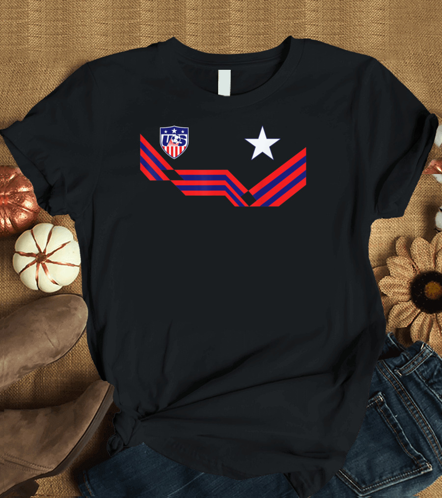 USA Soccer Jersey Stars Stripes Emblem T-Shirt