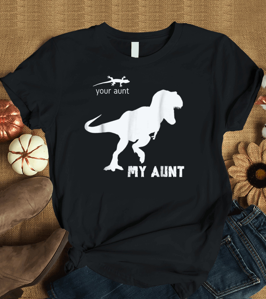 My Aunt Dino Squad Auntie Womens Bae T-Shirt