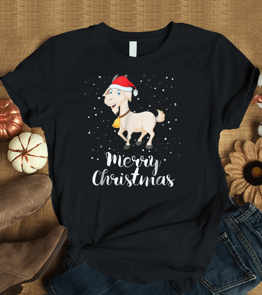 Merry Christmas Goat Funny Matching Family Holiday Group T-Shirt