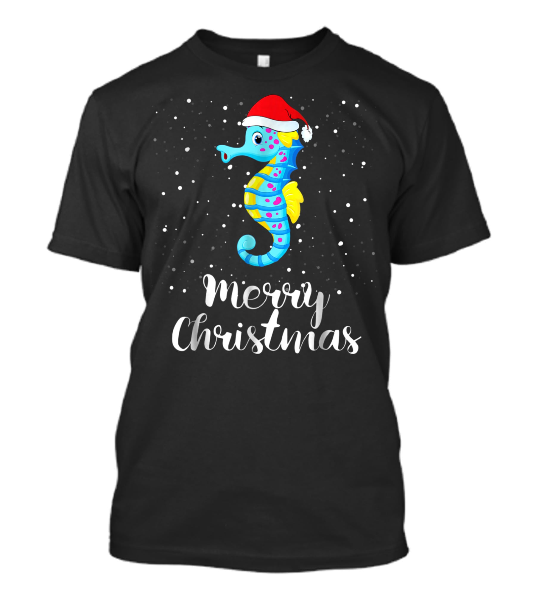Merry Christmas Seahorse Family Group Matching T-Shirt