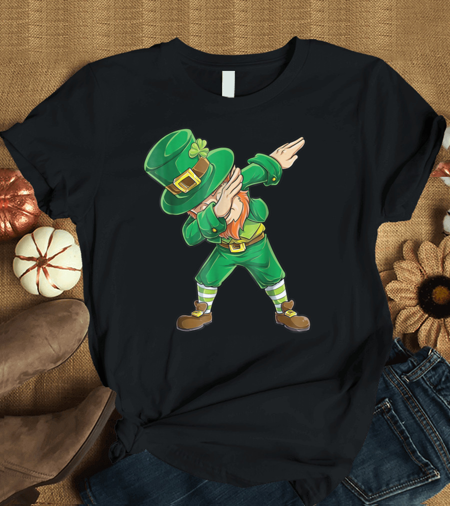 Dabbing Leprechaun St Patricks Day Boys Dab20 Dance Pose T-Shirt