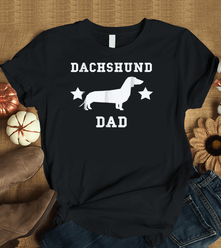Dachshund Dad Stars T-Shirt