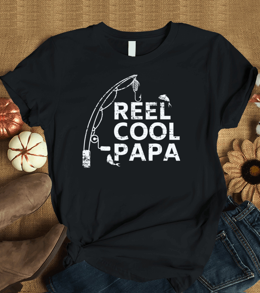 Fishing Dad Reel Cool Papa Vintage69 Classic Angler T-Shirt