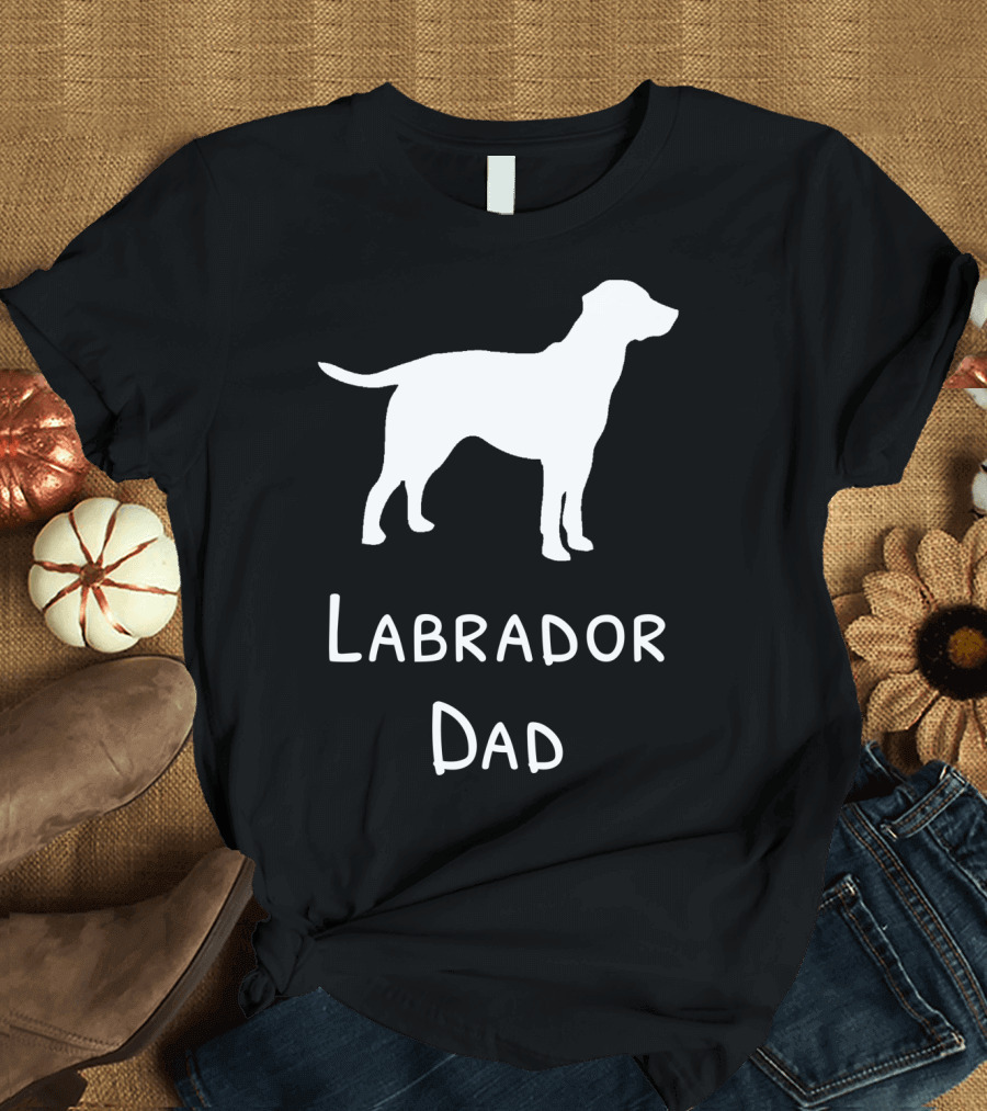 Labrador Dad Silhouette Canine Father's Day T-Shirt