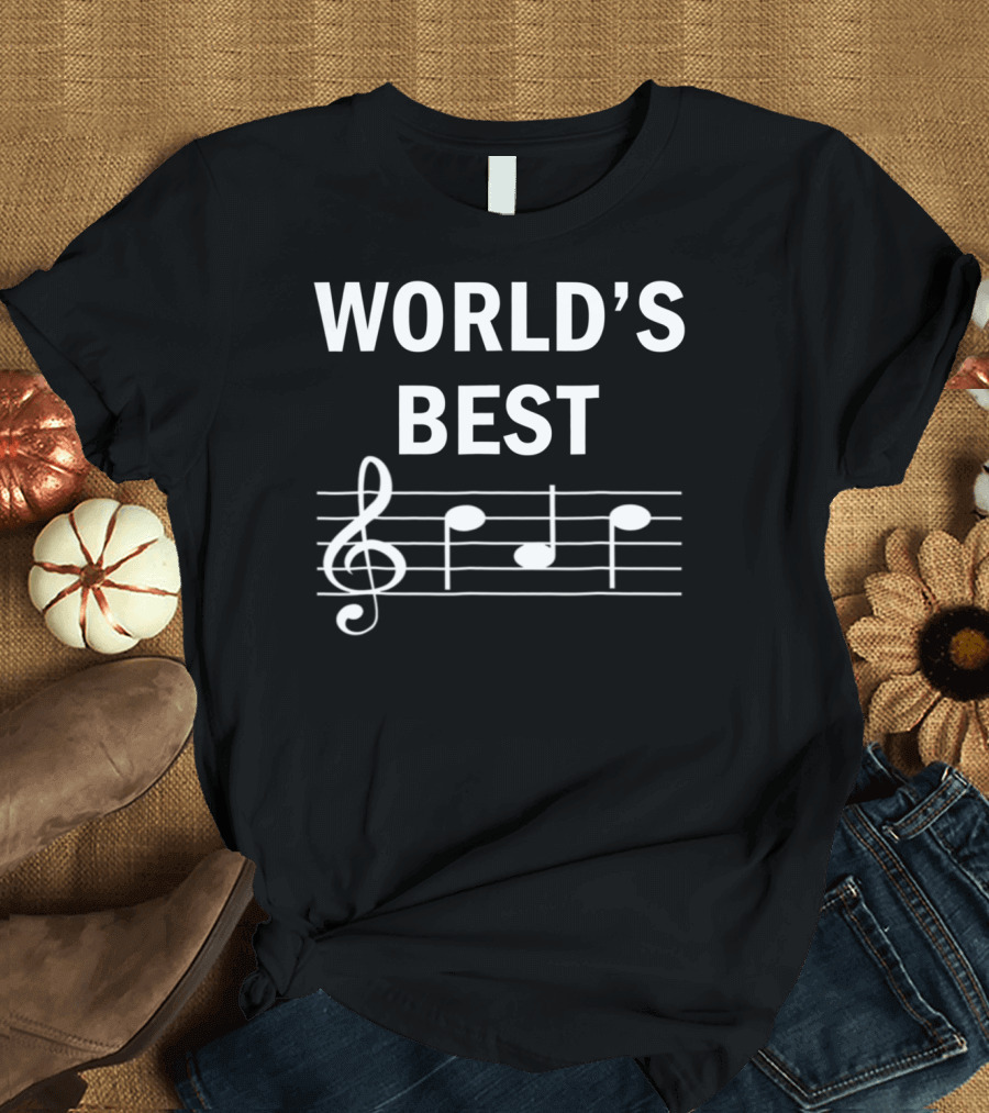 World's Best Dad Ever Treble Clef Musician T-Shirt