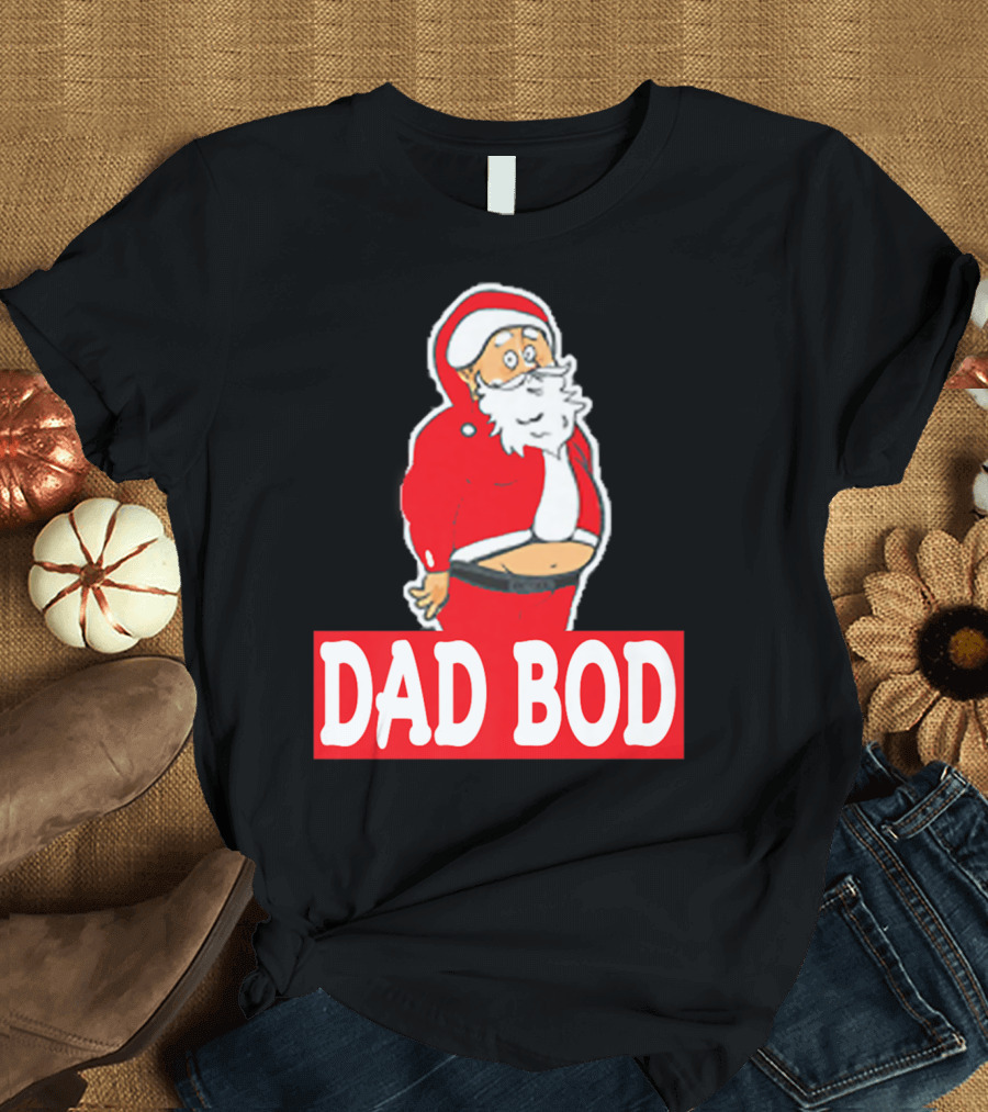 Dad Bod Funny Christmas Santa Belly UglyParty45 T-Shirt