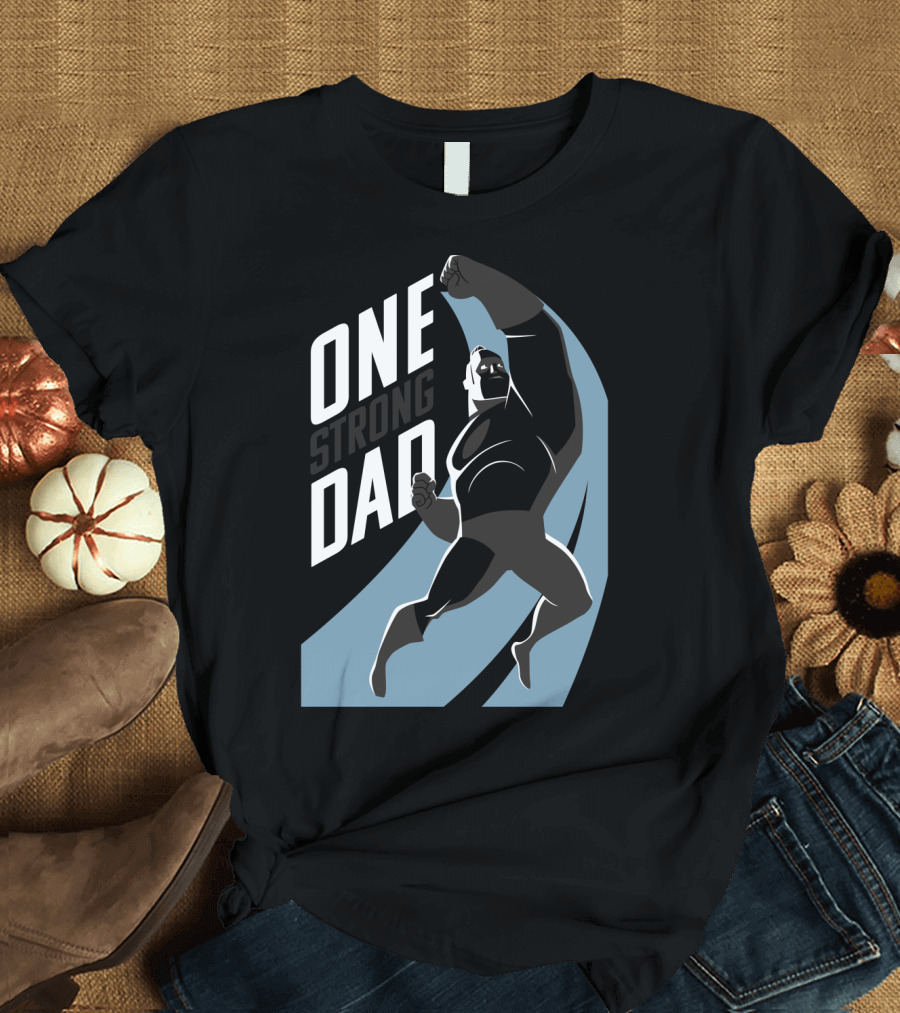 Disney Pixar Incredibles 2 One Strong Dad Iconic Heroic Pose T-Shirt