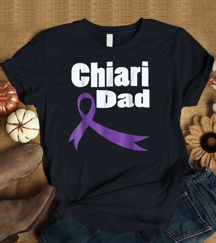Chiari Malformation Dad Awareness Purple T-Shirt