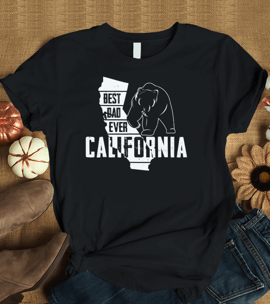 Best Dad Ever California Bear State Pride T-Shirt