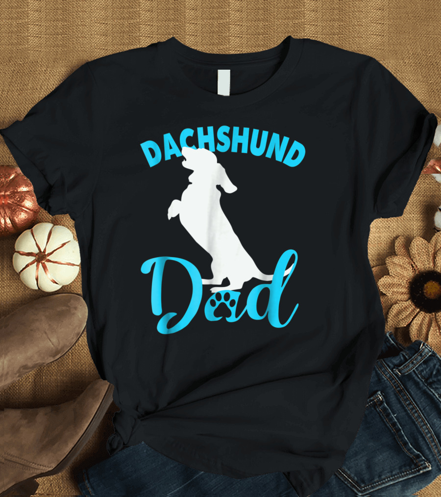 Dachshund Dad Paw Prints T-Shirt