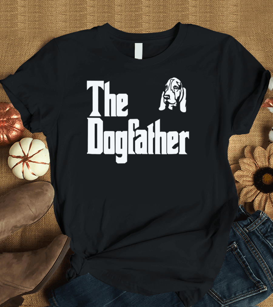 Basset Hound Dad The Dogfather Birthday Gift T-Shirt