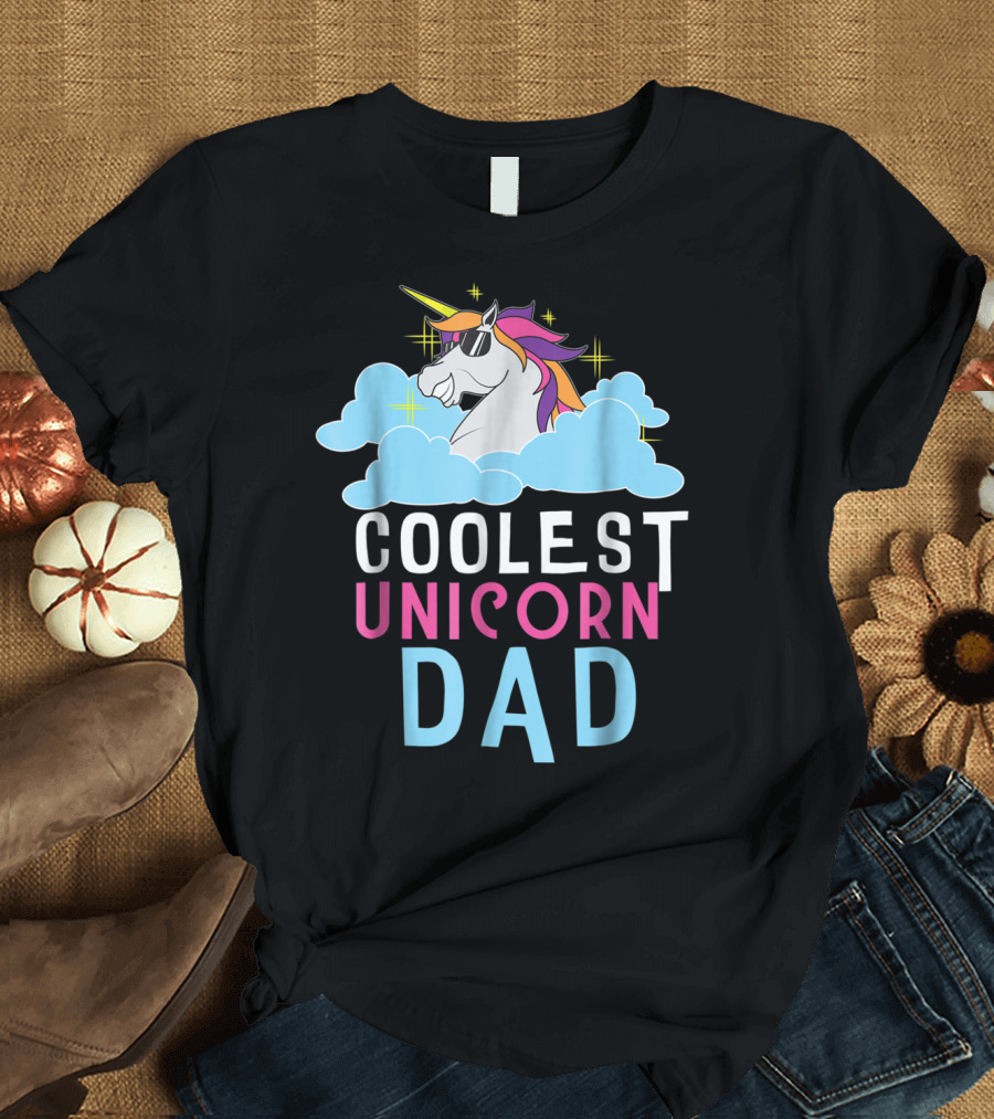 Coolest Unicorn Dad Father Parent Magical T-Shirt