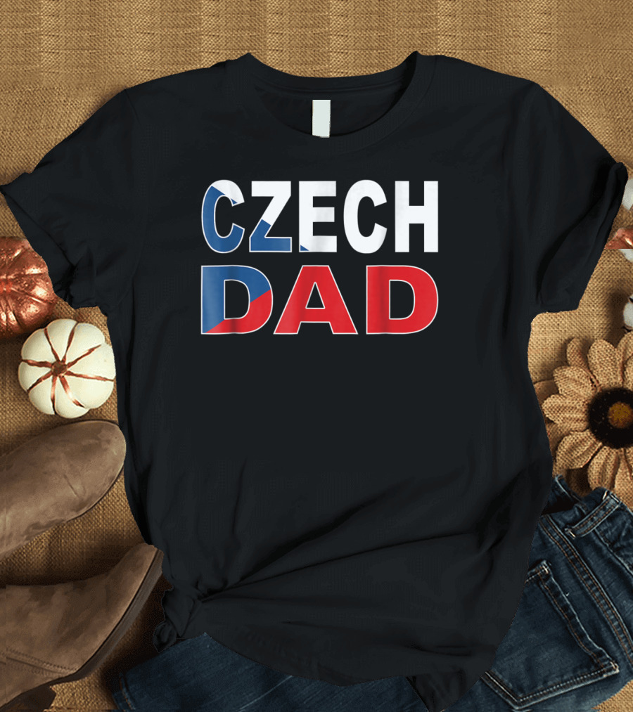 Czech Dad Czechoslovakian Flag Colors T-Shirt