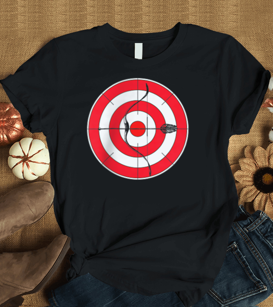 Archery Target Bear Deer Bow Arrow Novelty Mom Dad T-Shirt