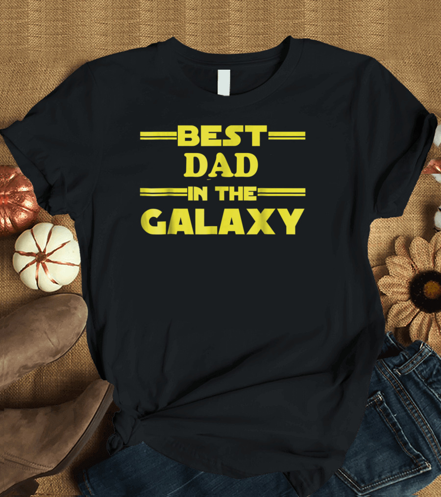 Best Dad in the Galaxy Nerdy Father Star Wars Inspired T-Shirt