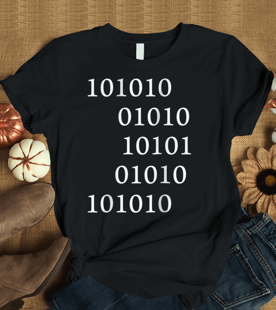 Binary Code Pattern for Geek Dad T-Shirt