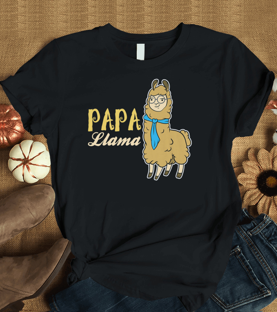 Papa Llama Cool Funny Dad Lover T-Shirt