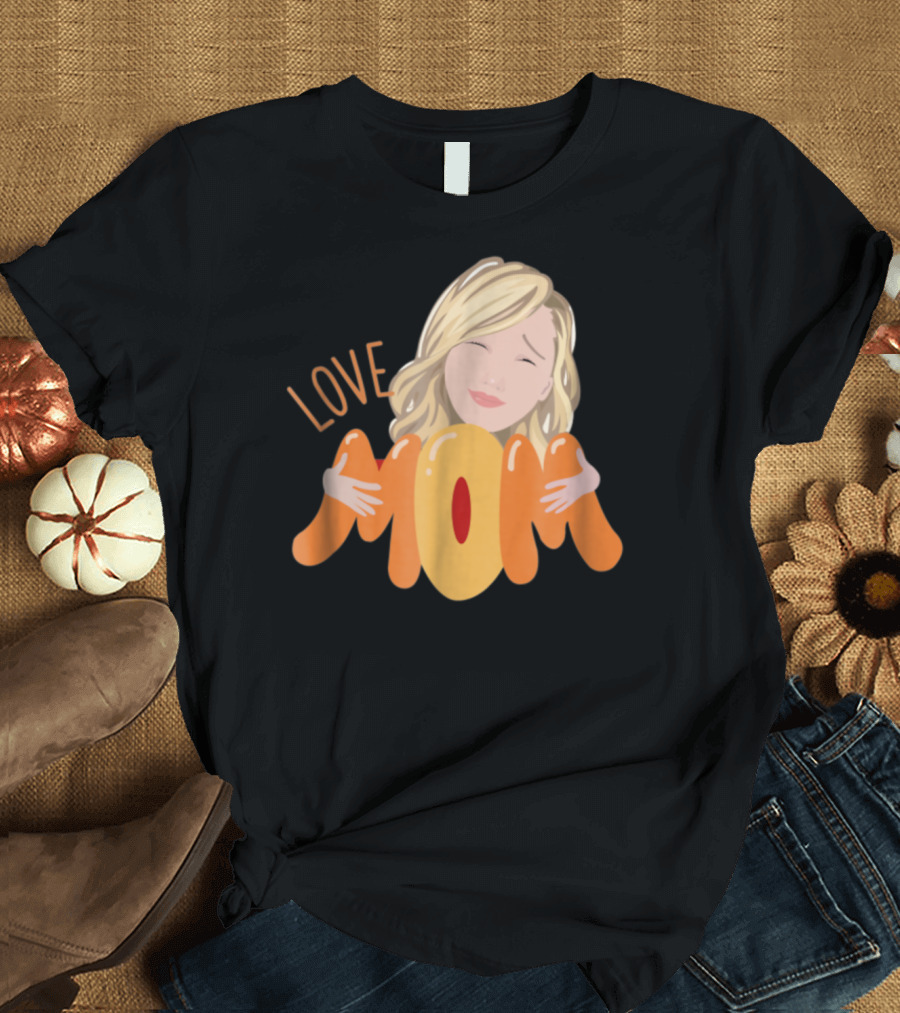 LOVE MOM Mothers Day Custom Personalized Selfie Emoji T-Shirt