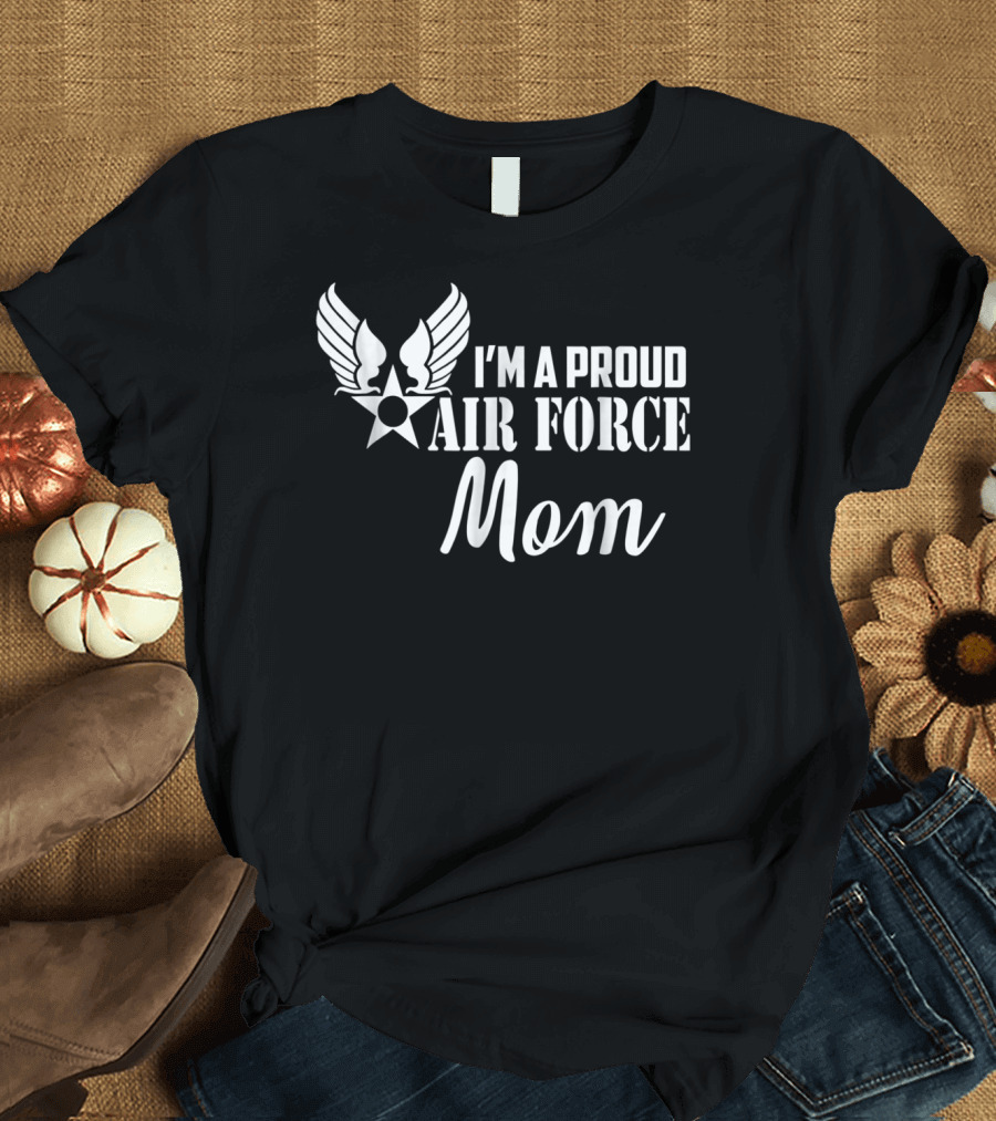 I'm a Proud Air Force Mom Wings Star T-Shirt