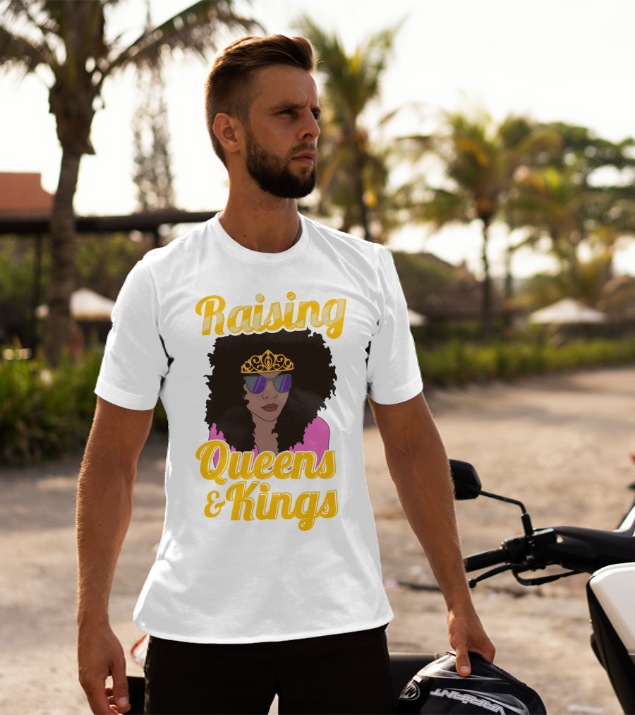 Raising Queens And Kings Afro Mama Tiara Sunglasses T-Shirt