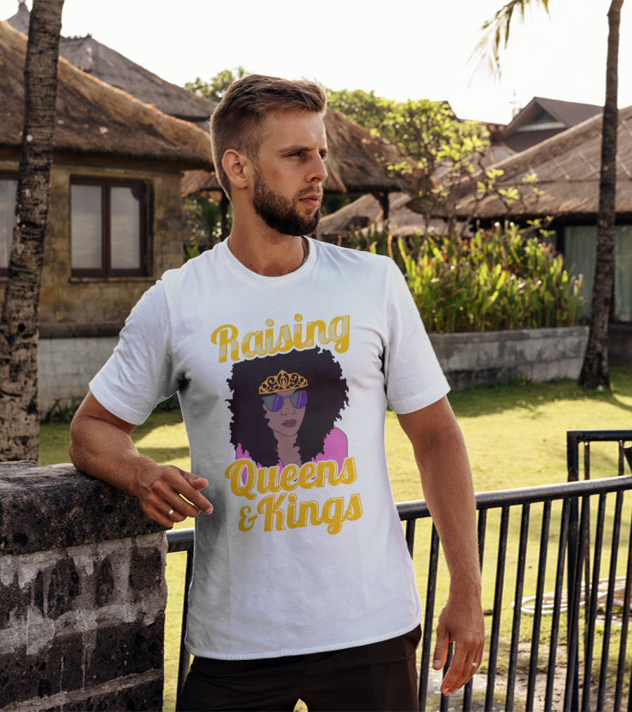 Raising Queens And Kings Afro Mama Tiara Sunglasses T-Shirt