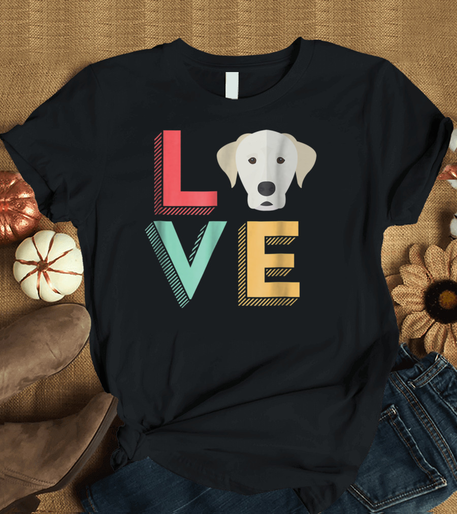 I Love Labrador Dog Lover Lab Puppies Mom and Dad39 Cute Puppy Head in LOVE T-Shirt