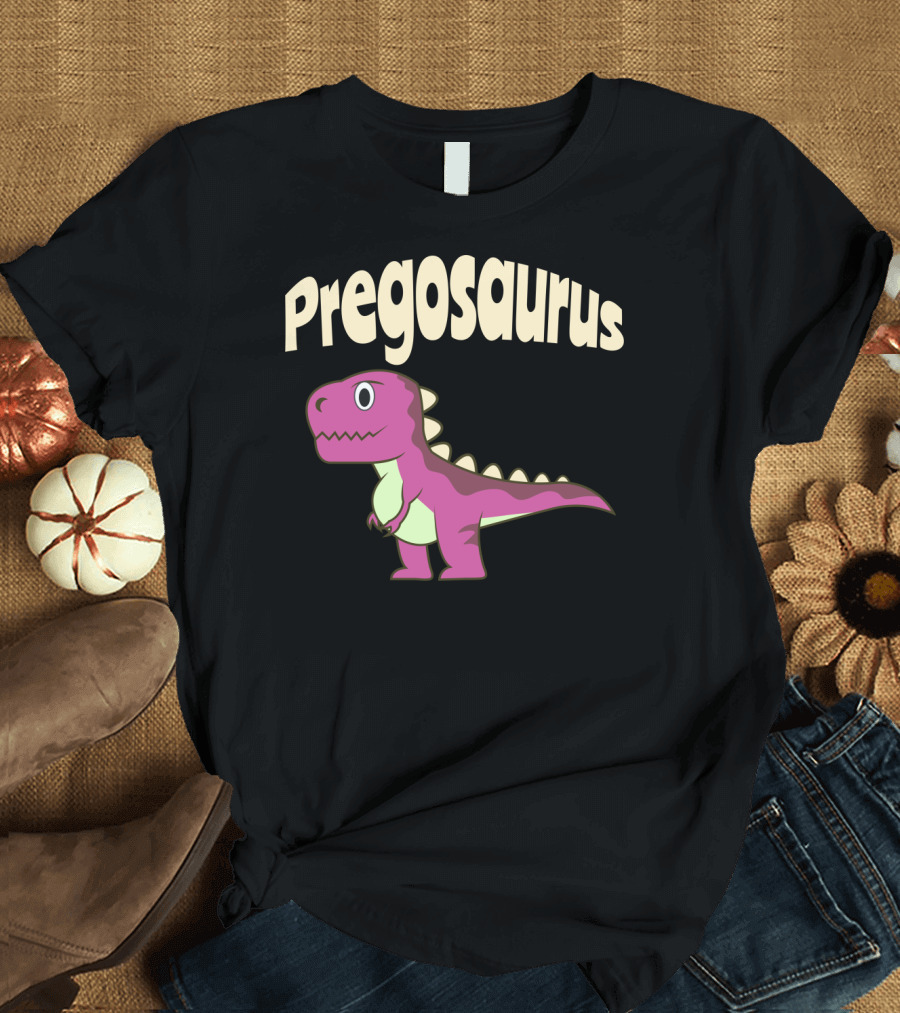 Pregosaurus Dinosaur Mom Pregnancy Baby Long T-Shirt