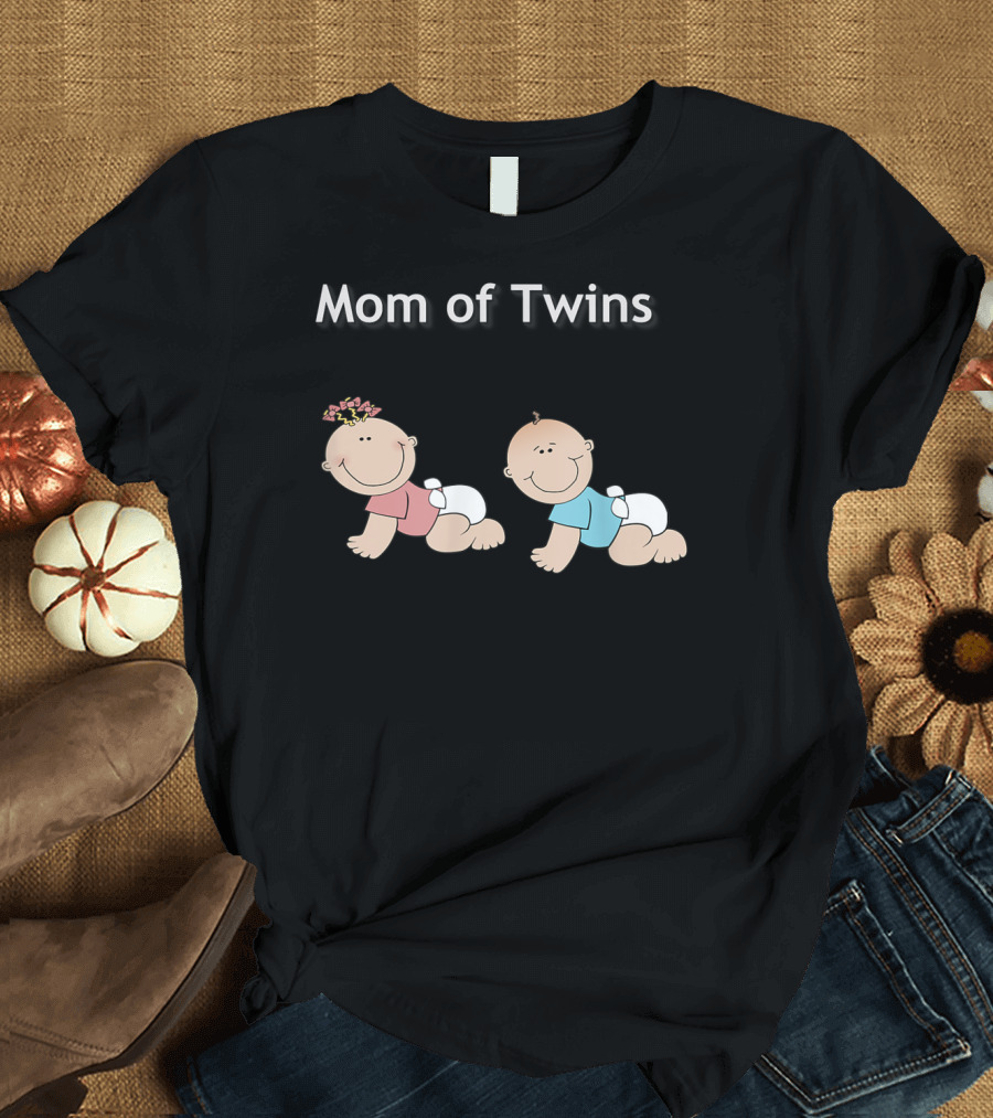 Mom of Twins One Girl One Boy T-Shirt