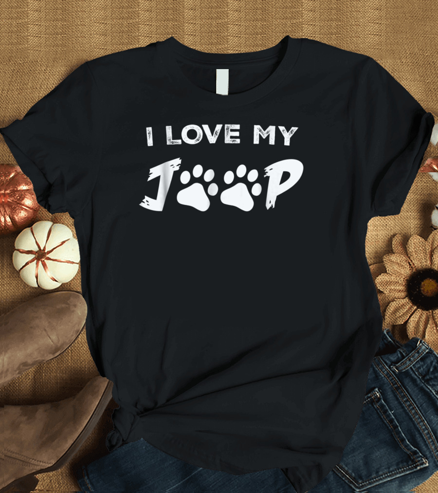 I Love My Jeep Dog Paw Prints T-Shirt