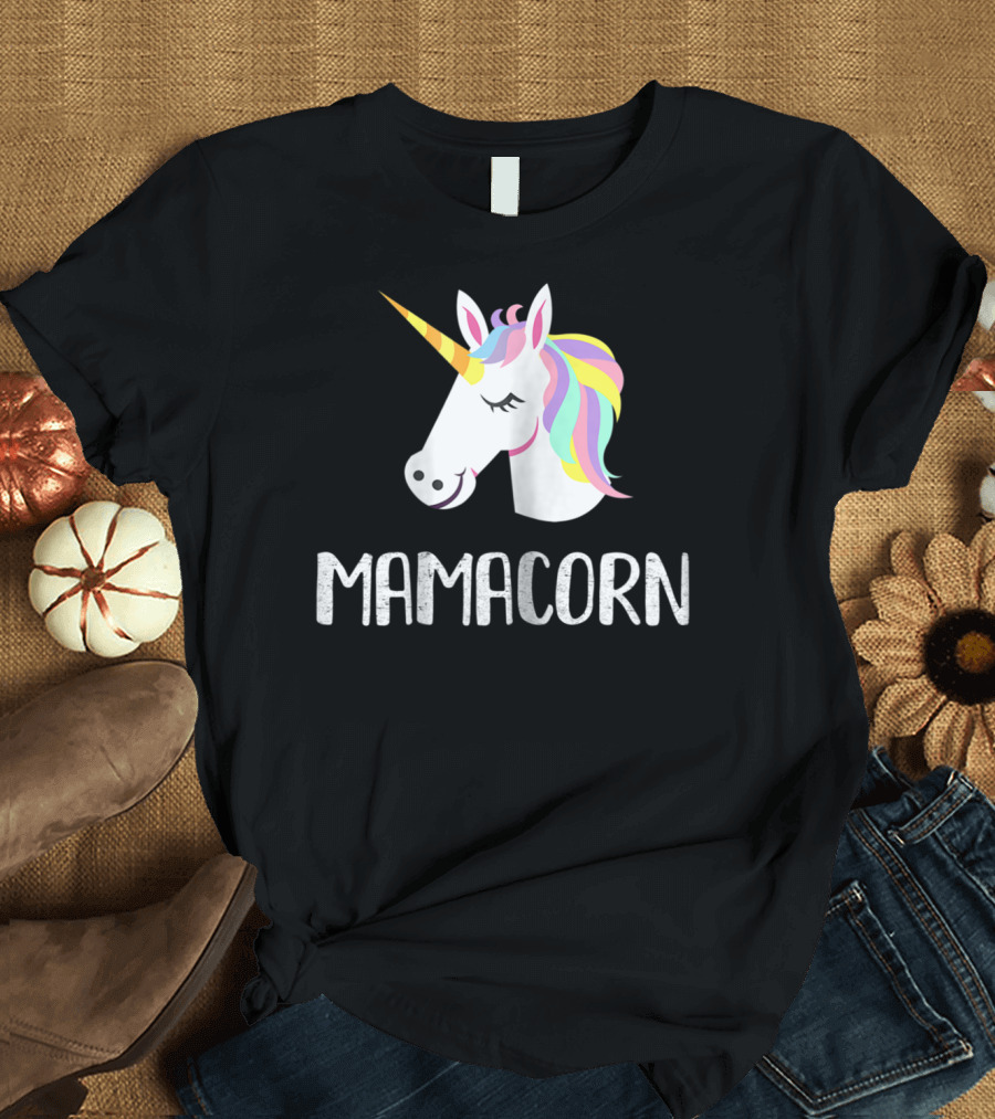 Mamacorn Unicorn Mom And Baby Mama T-Shirt