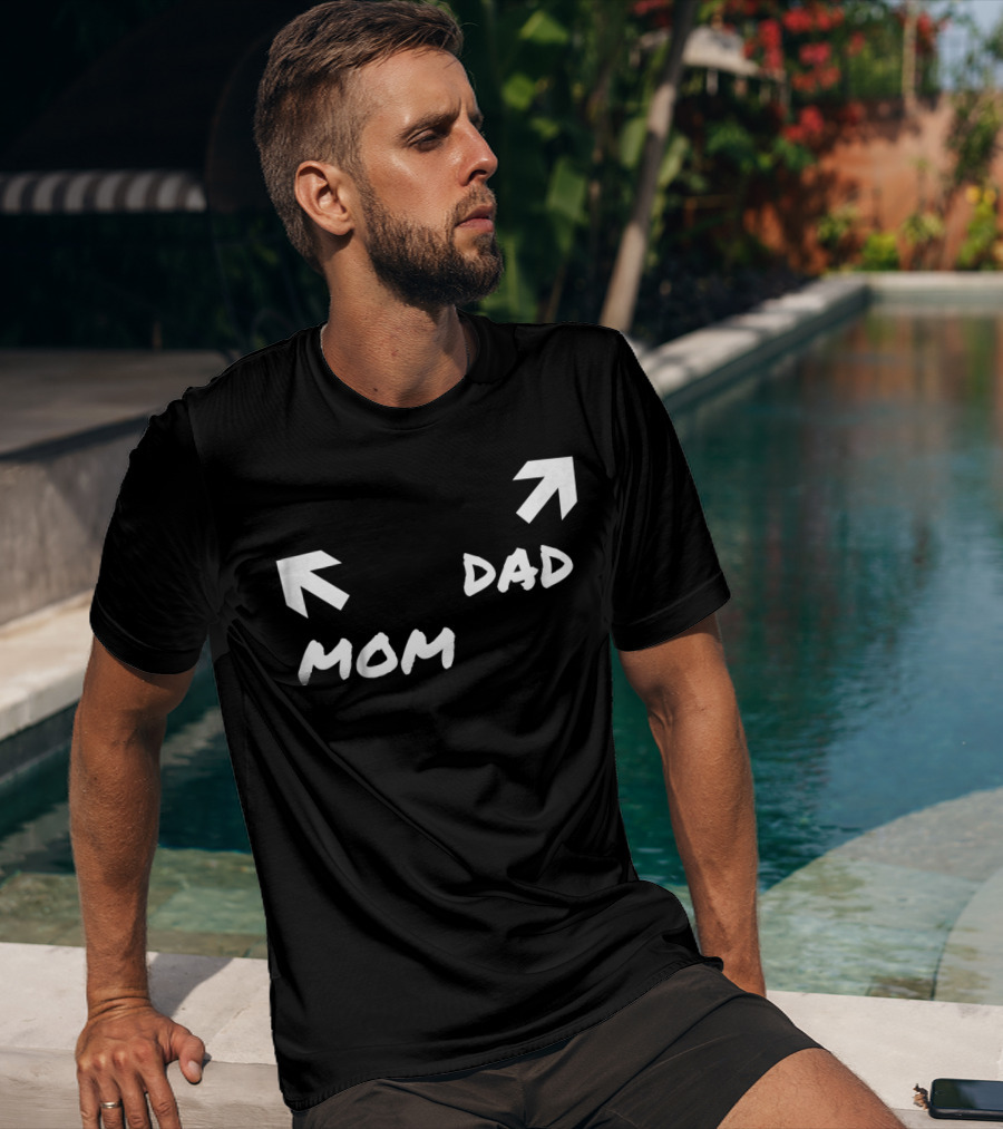 Kids Funny Mom And Dad Arrow Birthday Present51 T-Shirt