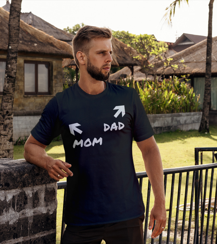 Kids Funny Mom And Dad Arrow Birthday Present51 T-Shirt