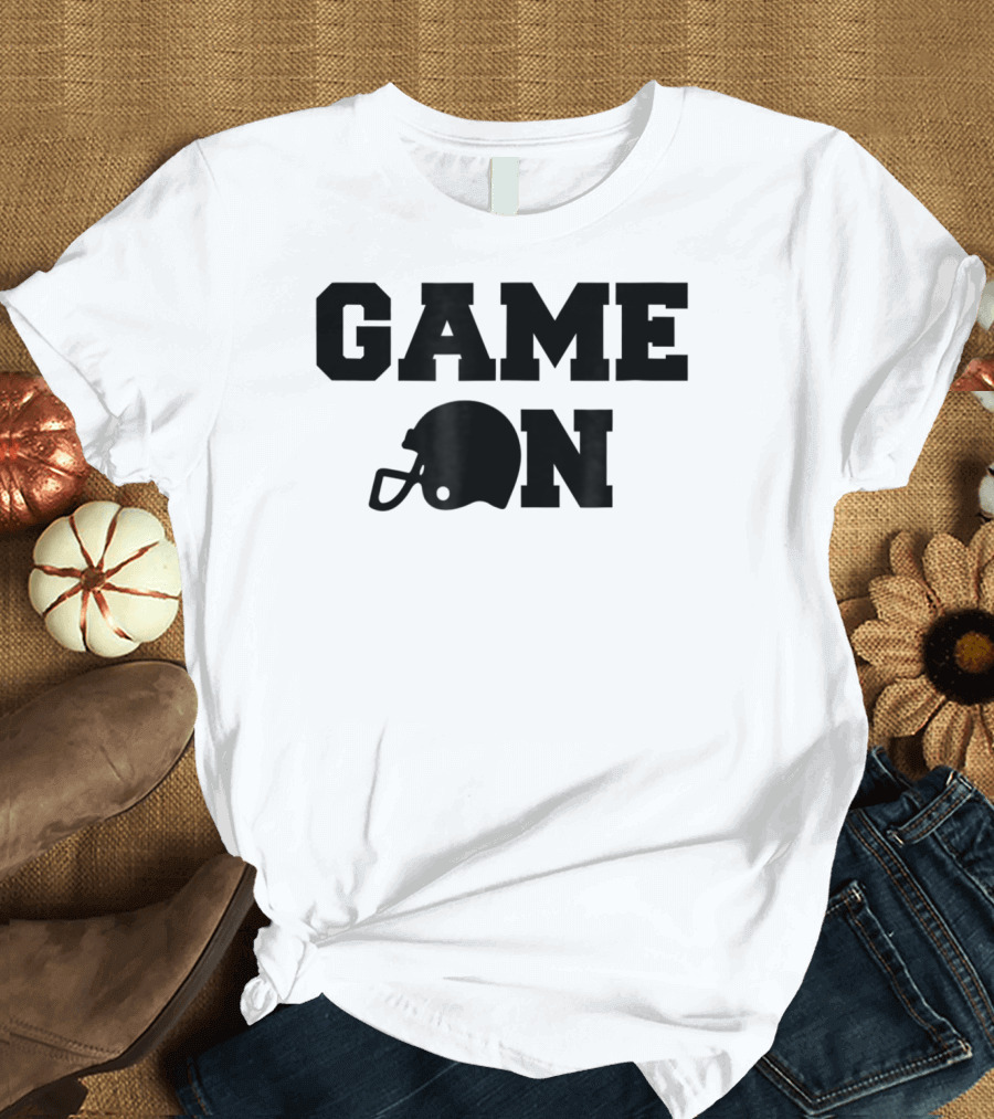 Game On Football Helmet Cute Football T-Shirt