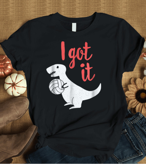 T-Shirt: I Got It Cute TRex Volleyball Mom Dad Dinosaur T-Shirt I Got It Cute TRex Volleyball Mom Dad Dinosaur T-Shirt