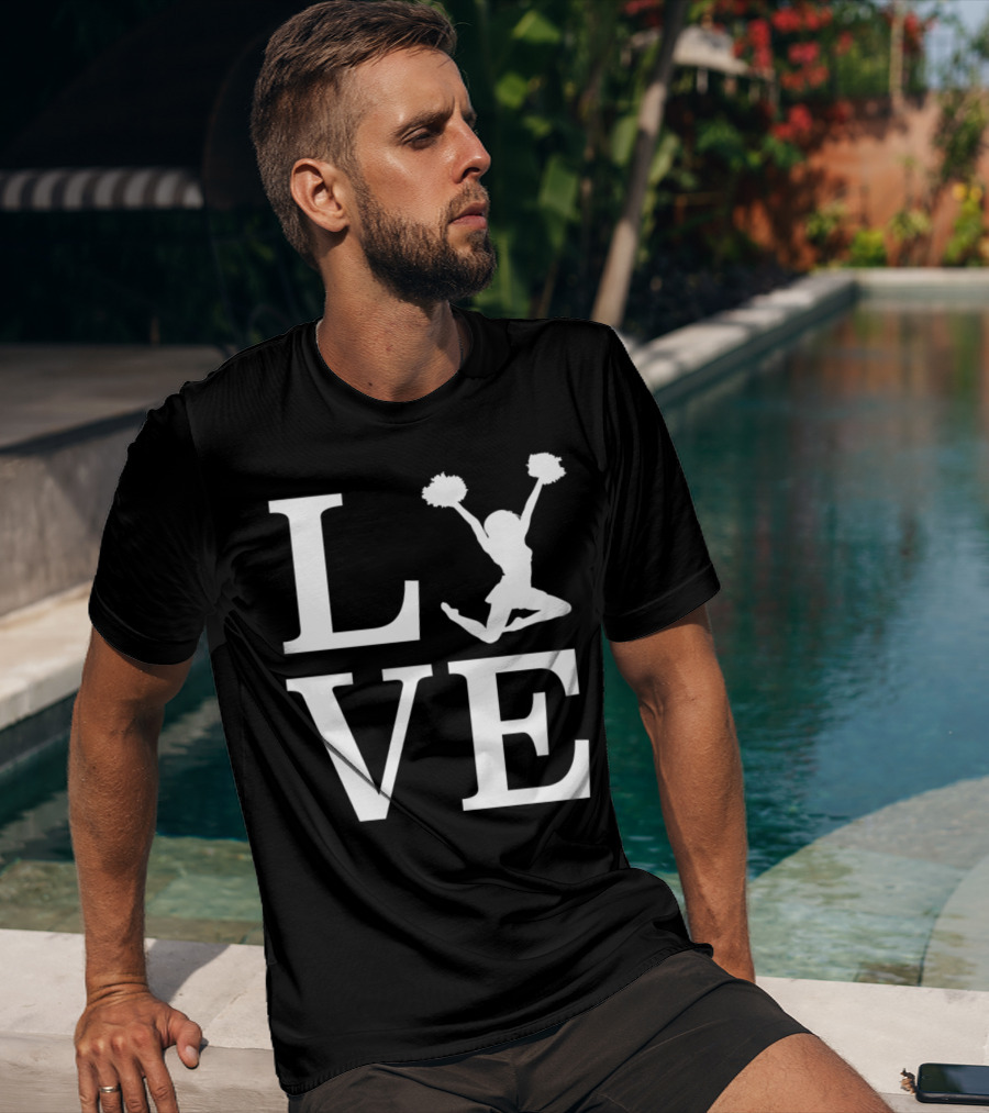 Cheerleading Love Cheer Mom Coach Cheerleader Enthusiast T-Shirt