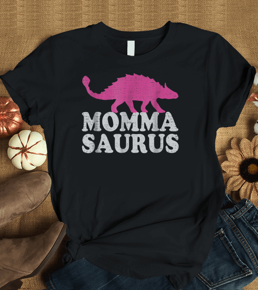 MOMMASAURUS Cute Ankylosaurus Dinosaur T-Shirt