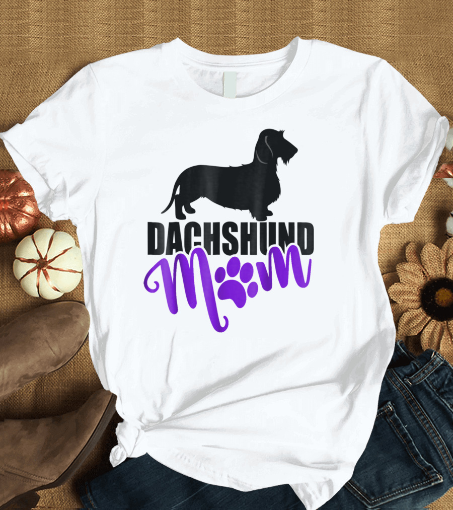 Dachshund Mom Wirehair Paw T-Shirt