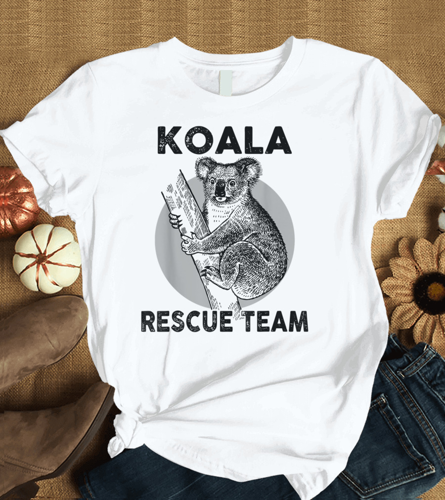 Koala Rescue Team Vintage Animals Outfits Save The Koala Bear T-Shirt