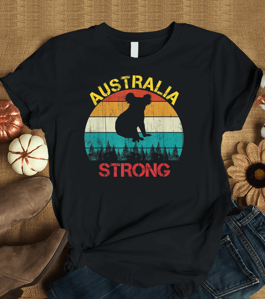 Australia Strong Koala Sunset Forest T-Shirt